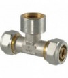 Tee Femmina A Compressione Per Tubo Multistrato Tdm D.20 X 1/2 X D.20 (2,0) Mm