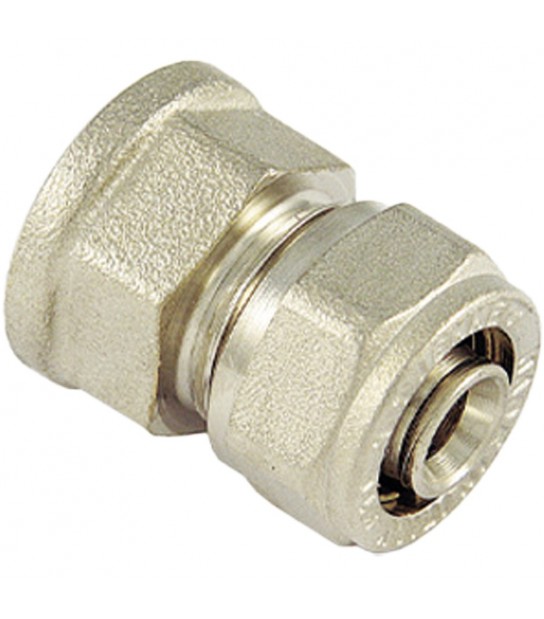 Raccordo Diritto Femmina A Compressione Per Tubo Multistrato Tm 3/4 - D.20X2,0 Mm