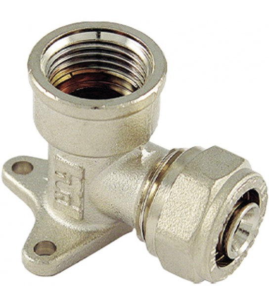 Gomito Femmina Flangiato A Compressione Per Tubo Multistrato Tm 1/2 - D.14X2,0 Mm