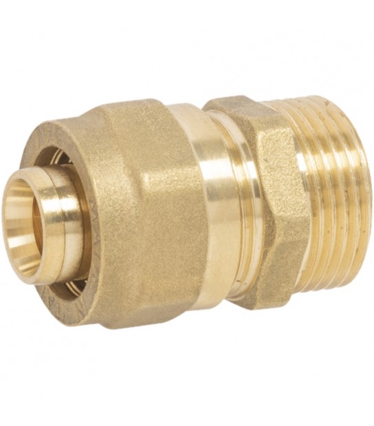 Raccordo Diritto Maschio A Compressione Per Tubo Multistrato Ape 1 X D.26 (3,0) Mm