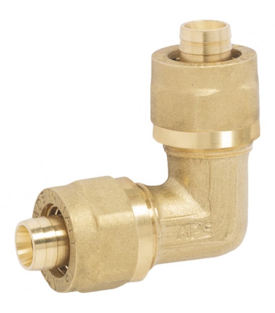 Gomito Doppio A Compressione Per Tubo Multistrato Ape D.32 (3,0) X D.32 (3,0) Mm