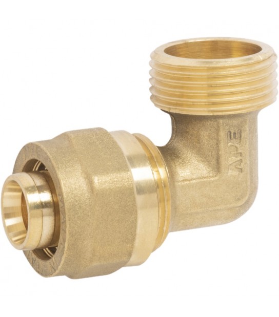 Gomito Maschio A Compressione Per Tubo Multistrato Ape 1 X D.26 (3,0) Mm