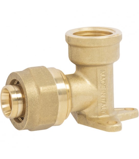 Gomito Femmina Flangiato A Compressione Per Tubo Multistrato Ape 1/2 X D.16 (2,0) Mm