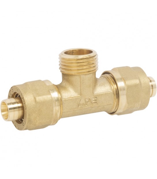 Tee Maschio A Compressione Per Tubo Multistrato Ape D.32 (3,0) X 1M X D.32 (3,0)