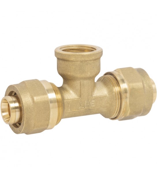 Tee Femmina A Compressione Per Tubo Multistrato Ape D.20 (2,0) X 3/4F X D.20 (2,0)