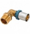 Gomito Maschio A Pressare Per Tubo Multistrato Unidelta D.26 X 3/4