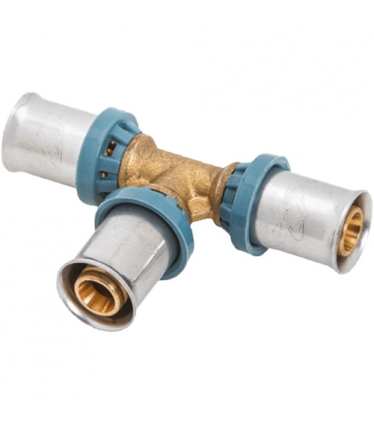 Tee A Pressare Per Tubo Multistrato Unidelta D.26 X D.26 X D.26