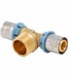 Tee Maschio A Pressare Per Tubo Multistrato Unidelta D.26 X 3/4 X D.26