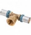 Tee Femmina A Pressare Per Tubo Multistrato Unidelta D.20 X 1/2 X D.20
