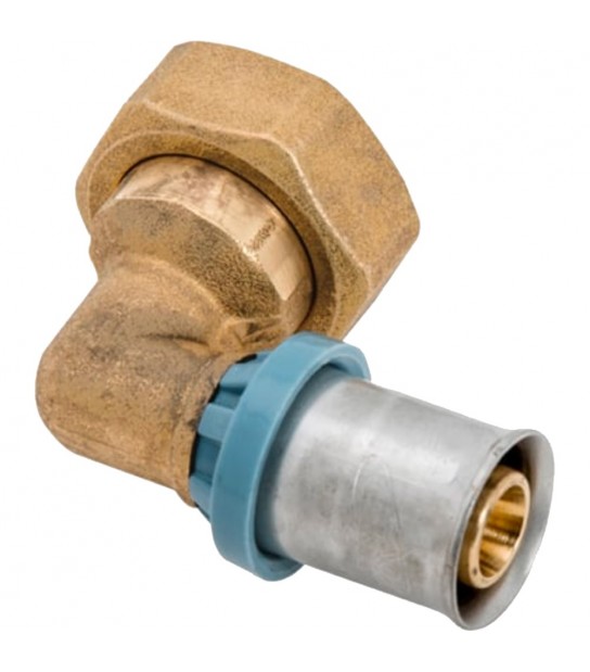 Gomito Femmina Con Dado Girevole Per Tubo Multistrato Unidelta D.20 X 3/4