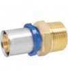 Raccordo Diritto Maschio A Pressare Per Tubo Multistrato Ape D.63 (4,5) X 2