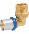 Gomito Maschio A Pressare Per Tubo Multistrato Ape D.63 (4,5) X 2