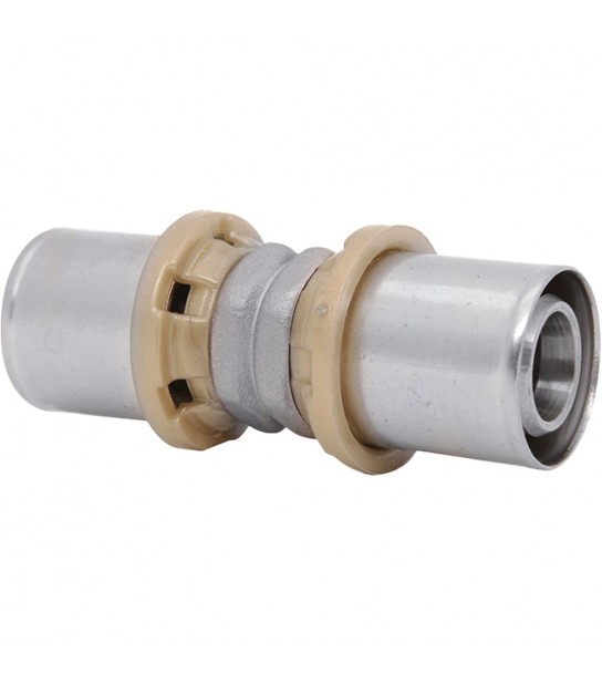 Raccordo Diritto Doppio A Pressare Per Tubo Multistrato Icma D.26 X D.26