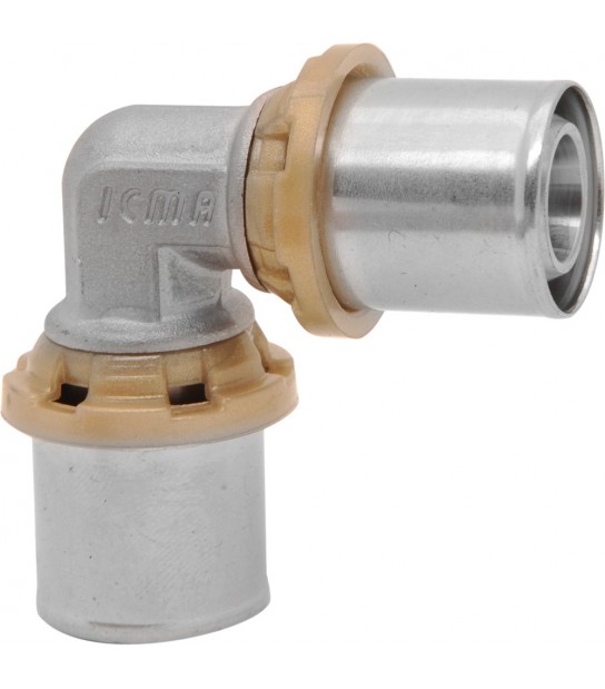 Gomito Doppio A Pressare Per Tubo Multistrato Icma D.16 X D.16