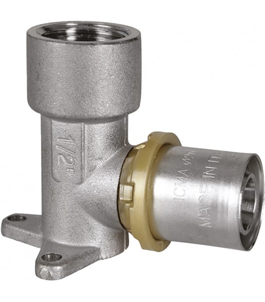 Gomito Femmina Flangiato A Pressare Tubo Multistrato Icma D.16 X 1/2