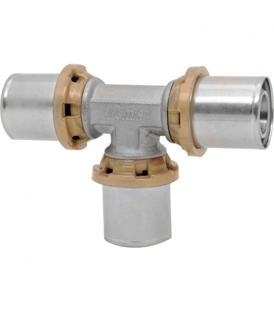 Tee Doppio A Pressare Per Tubo Multistrato Icma D.20 X D.20 X D.20
