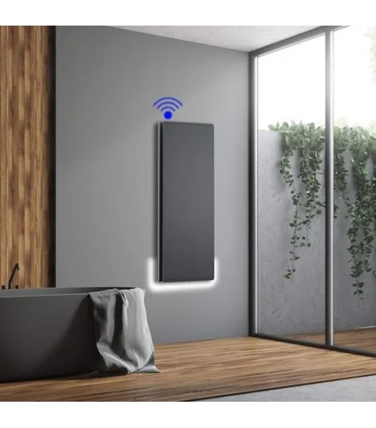 Radialight Radiatore elettrico verticale ICON con sistema Wi-Fi 750W Antracite
