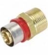 Raccordo Diritto Maschio A Pressare Per Tubo Multistrato Tiemme D.14 X 1/2