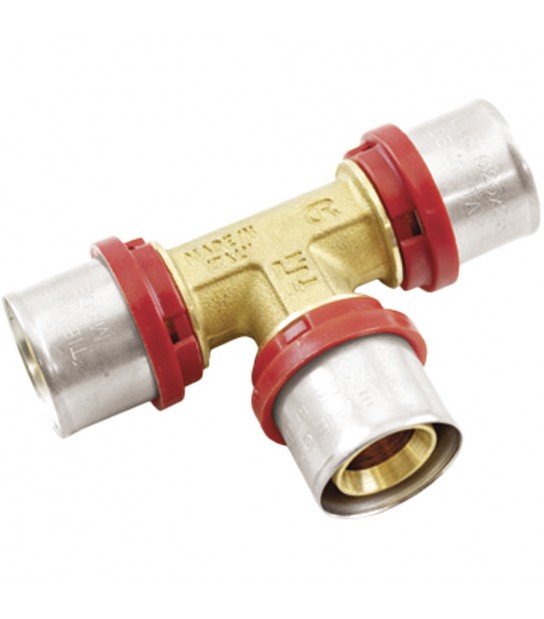 Tee Ridotto A Pressare Per Tubo Multistrato Tiemme D.16 X D.20 X D.16