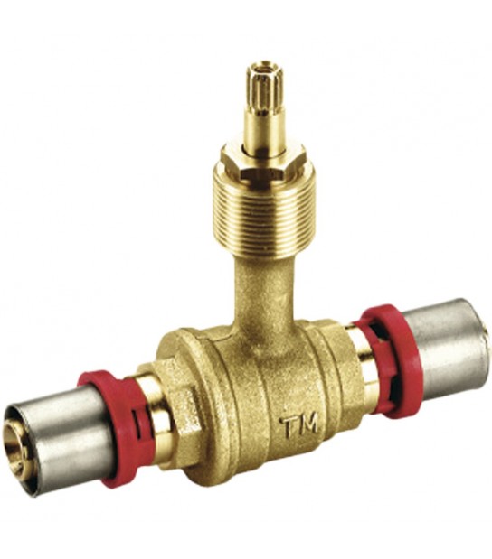 Valvola A Sfera Da Incasso A Pressare Per Tubo Multistrato Tiemme D.16 X D.16