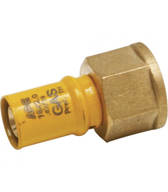 Raccordo A Pressare Diritto Femmina Per Multistrato Gas Ape 3/4 X D.26 (3,00 Mm)