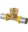 Tee Femmina A Pressare Per Tubo Multistrato Acqua E Gas Tdm D.20 X 1/2 X D.20 Mm