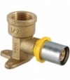 Raccordo Curvo Femmina Flangiato A Pressare Per Tubo Multistrato Acqua E Gas Tdm 3/4 X D.20 Mm