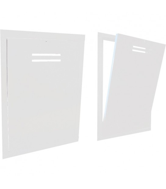 Sportello Copri Collettori Con Porta A Pressione In Acciaio Zincato 400 X 300 X 20 Mm