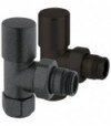 Valvola D'Arredo Termostatizzabile A Squadra High Style Black Nero Opaco 1/2 - 24X19