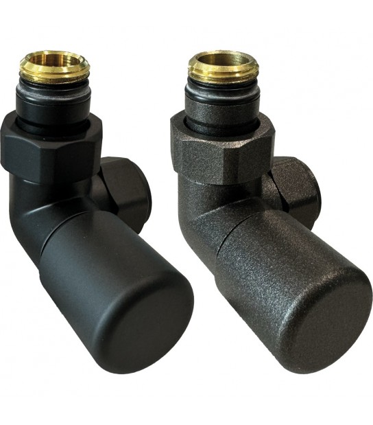 Valvola D'Arredo Termostatizzabile Ad Angolo Sx High Style Black Antracite 1/2 - 24X19