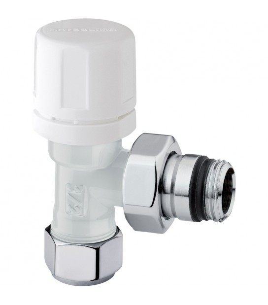 Valvola D'Arredo A Squadro Termostatizzabile Bianco Arteclima 1/2 - 24X19