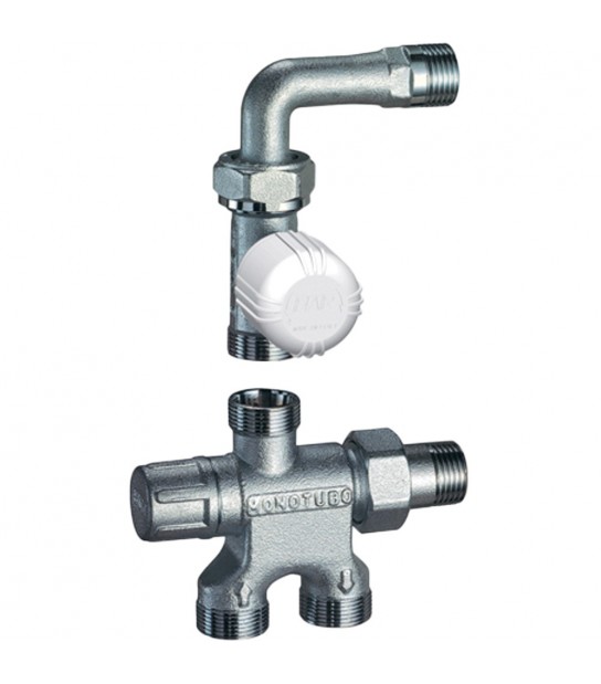 Kit Valvola Termostatizzabile Con Detentore Monotubo Grt Far 1/2 - 24X19