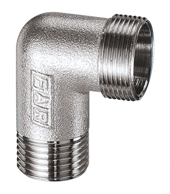 Gomito Maschio Per Tubo Rame, Plastica E Multistrato Cromato Far 1/2 - 24X19