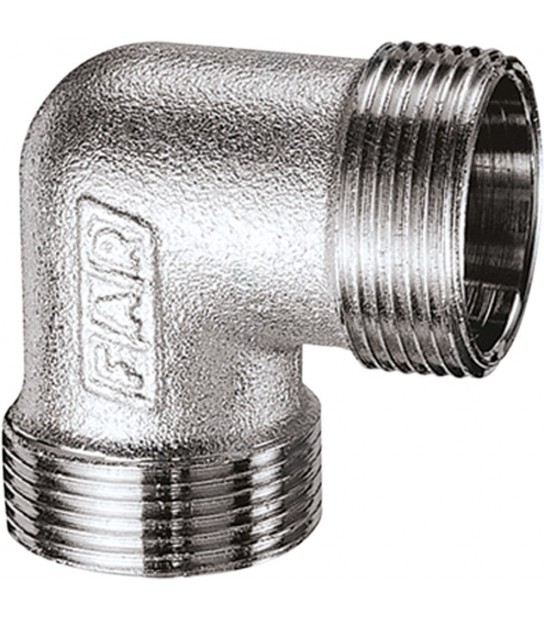 Gomito Doppio Monocono Per Tubo Rame, Plastica E Multistrato Cromato Far 24X19