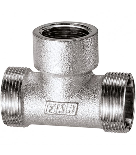 Tee Femmina Con 2 Monoconi Per Tubo Rame, Plastica E Multistrato Cromato Far 24X19 - 1/2 - 24X19