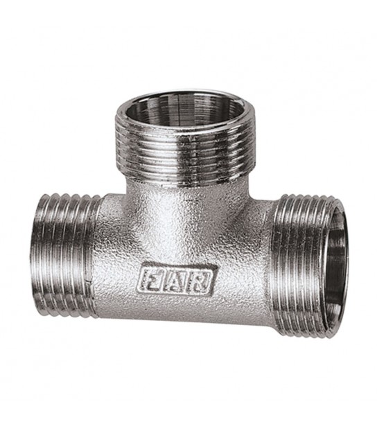 Tee Maschio Con 2 Monoconi Per Tubo Rame, Plastica E Multistrato Cromato Far 1/2 - 24X19 - 24X19