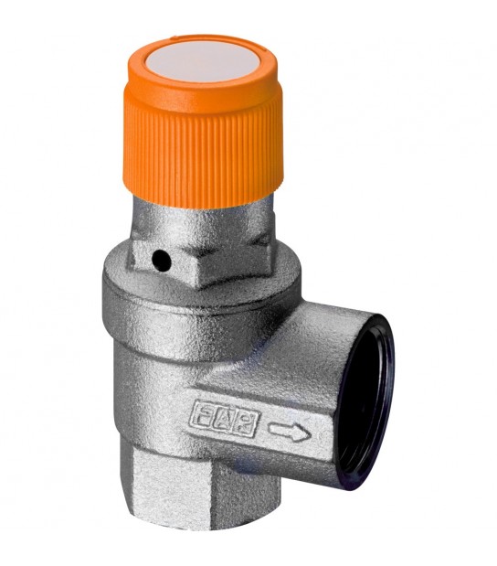 Valvola Di Sicurezza Ordinaria Solfar Per Impianti Solari Far 1/2F X 3/4F - 2,5 Bar