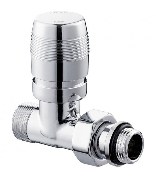 Valvola Diritta Termostatizzabile Attacco Rame E Multistrato Serie Planet Cromo 1/2 - 24X19