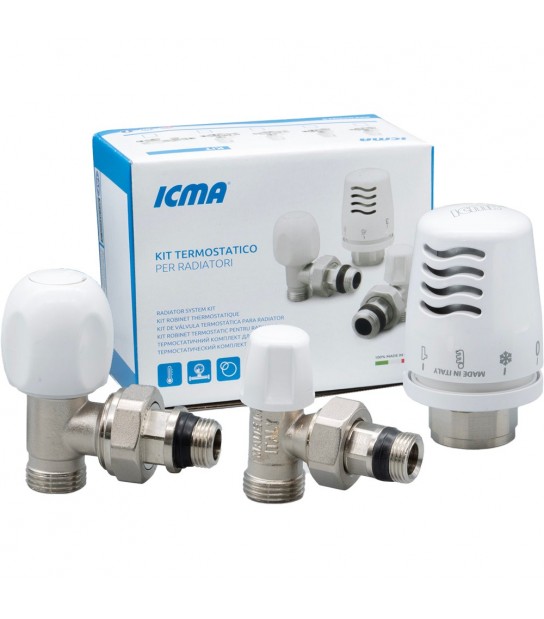 Kit Termostatico A Squadra Tulipano Icma 3/8