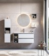 Legnobagno Express Cubik 02 101cm Eucalipto Grigio - Bianco Larix