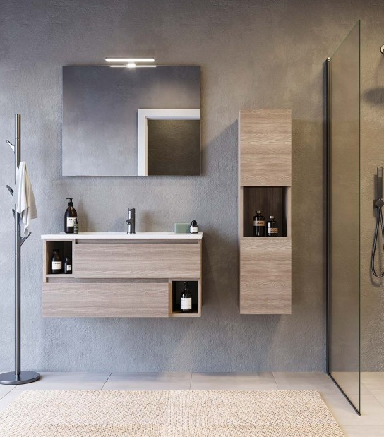 Legnobagno Express City 01 91cm Olmo Terra