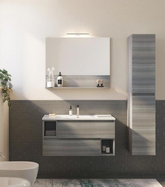 Legnobagno Express City 04 91cm Eucalipto Grigio