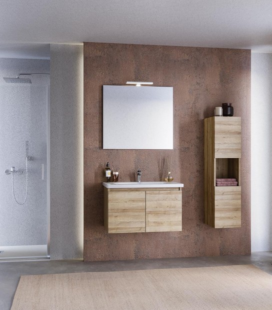Legnobagno Express City 04 91cm Eucalipto Grigio