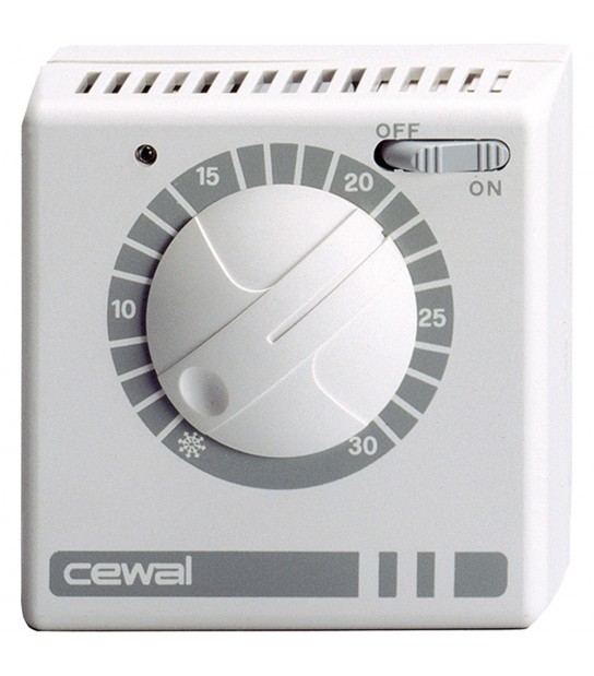 Termostato Ambiente Elettromeccanico A Membrana Con Spia + Interruttore