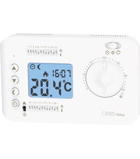 Cronotermostato Digitale Virtus Bianco Progr. Giornaliera