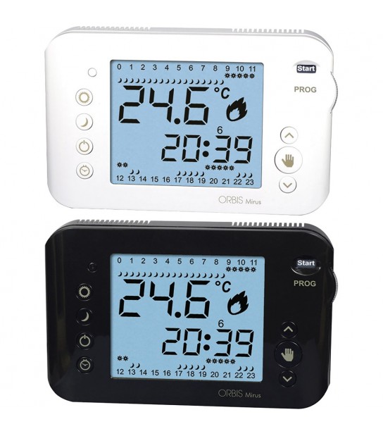 Cronotermostato Digitale Mirus Programmazione Giornaliera/Settimanale Bianco