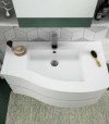 Legnobagno Express Lavabo in Resina Flex 91 DX Bianco Lucido