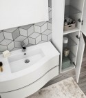 Legnobagno Express Lavabo in Resina Flex 91 SX Bianco Lucido