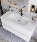 Legnobagno Express Lavabo in Ceramica Soft 100 Bianco Lucido