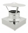 Fumaiolo A Cappello Cinese Quadrato Inox Monoparete 250 X 250 Mm